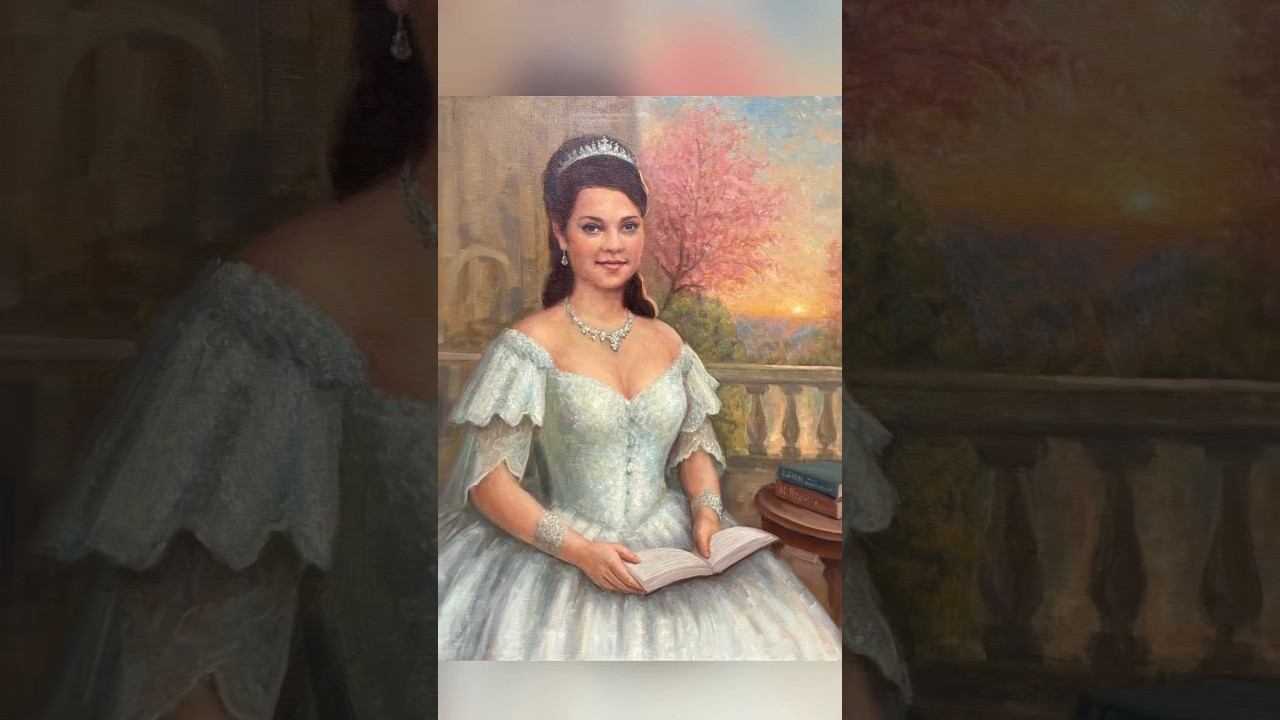 Портрет императрицы маслом на холсте #Живопись #портретмаслом #картинавинтерьер #interiorpainting