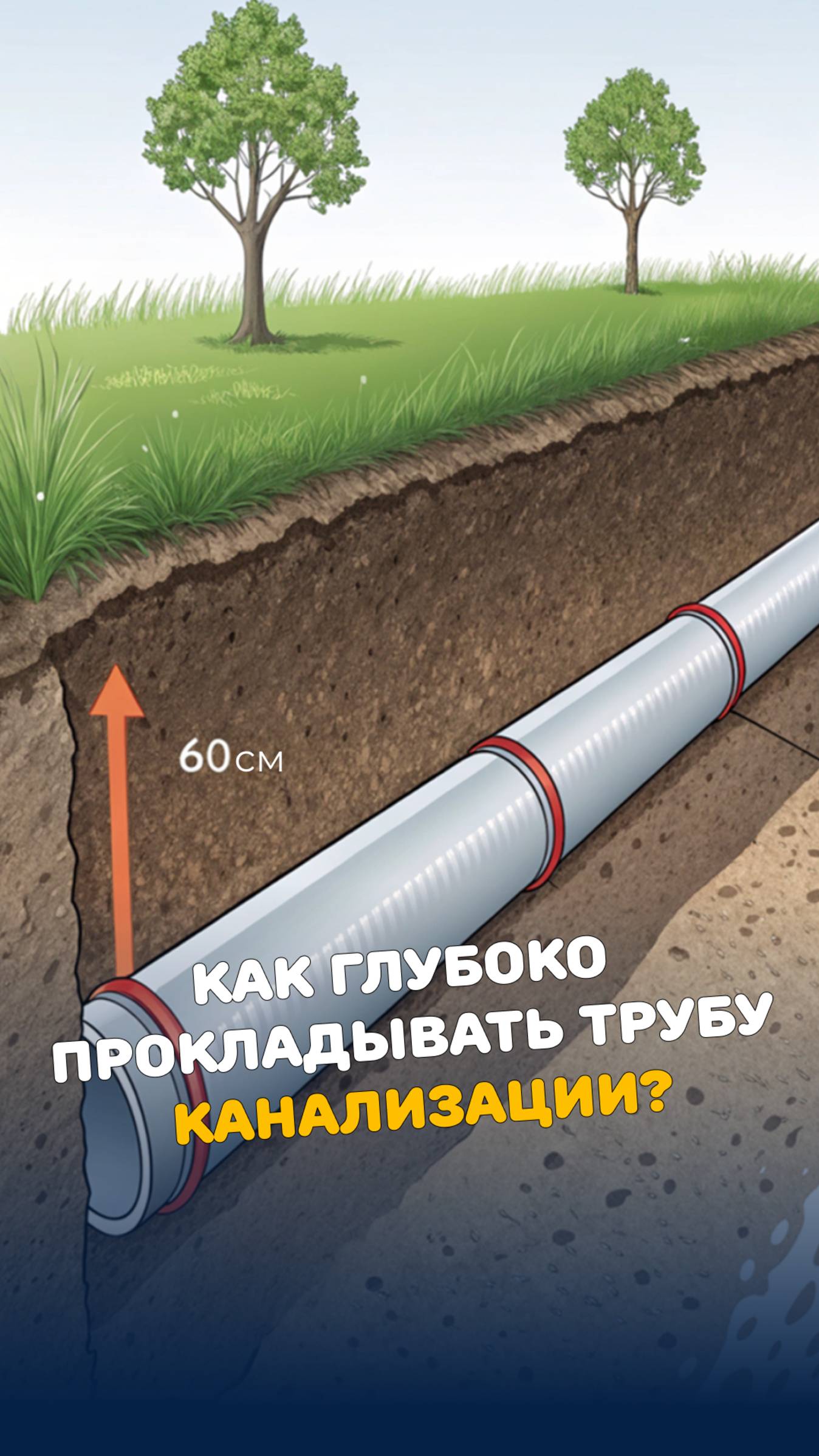 На какую глубину закапывать трубу канализации в частном доме? #трубы #частныйдом» #дача #септик» смотреть онлайн