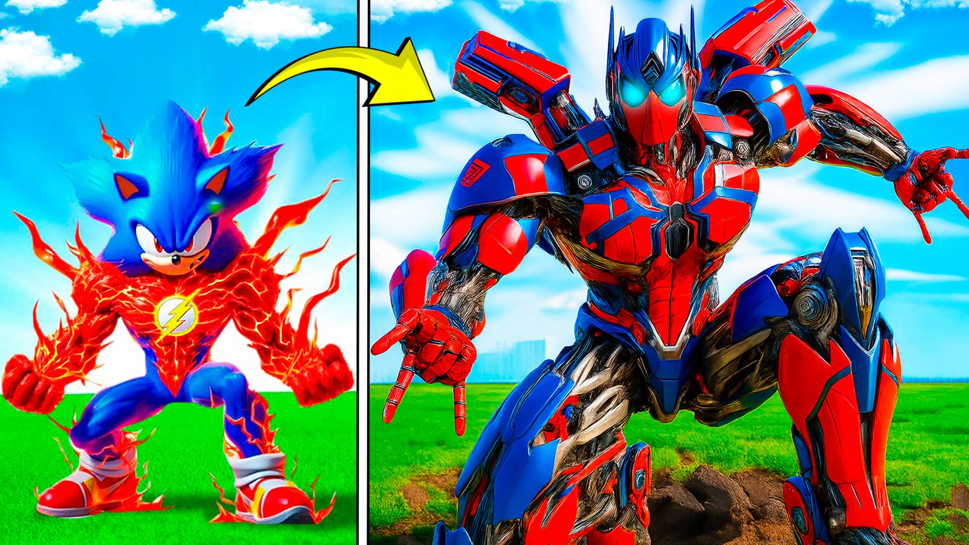 ПРОКАЧАЛ СОНИКА В ФЛЭША и ЧЕЛОВЕКА ПАУКА В ТРАНСФОРМЕРА в ГТА 5! СУПЕР ЭВОЛЮЦИЯ в GTA 5 ОНЛАЙН смотреть онлайн