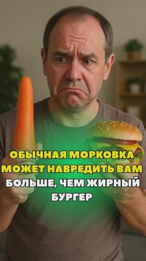 ОБЫЧНАЯ МОРКОВКА МОЖЕТ НАВРЕДИТЬ ВАМ БОЛЬШЕ, ЧЕМ ЖИРНЫЙ БУРГЕР
