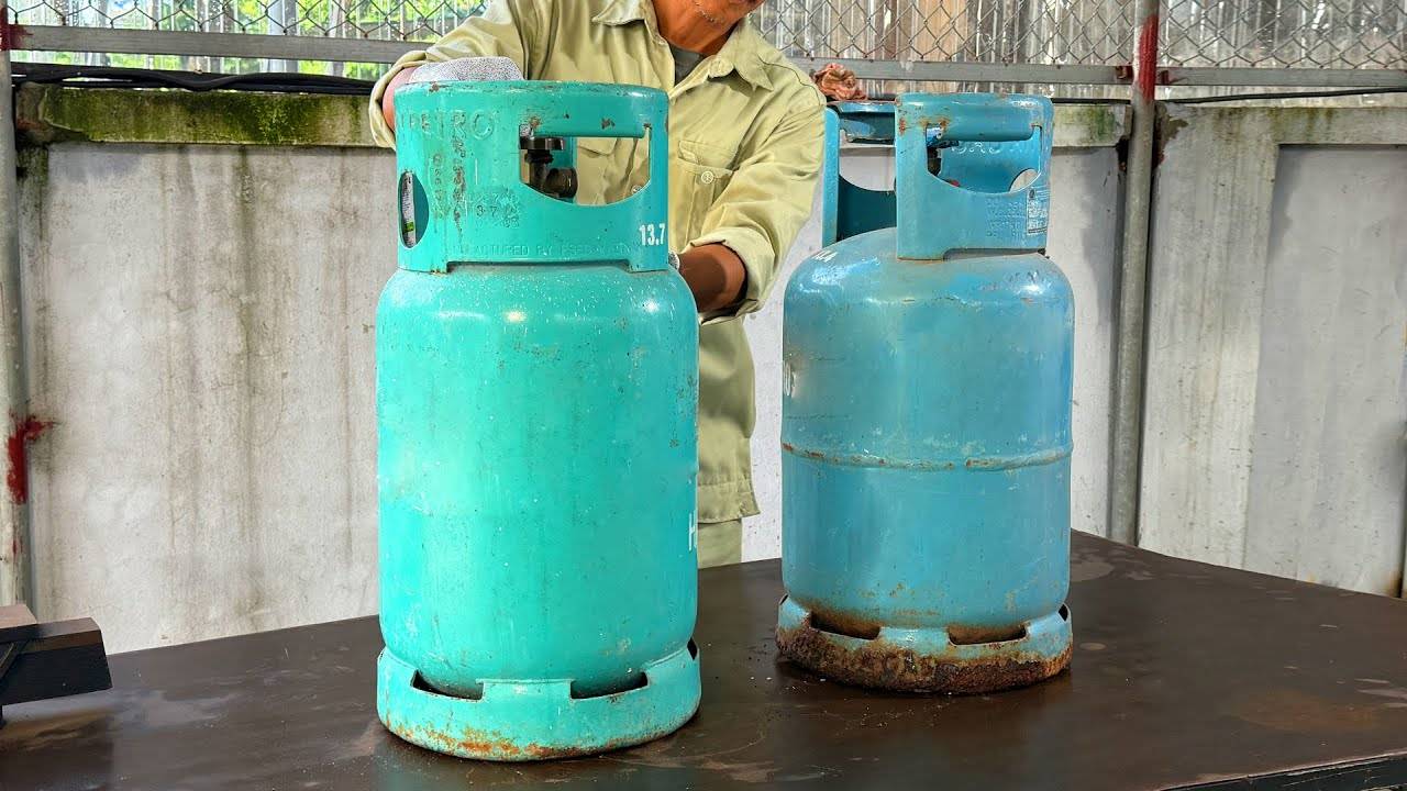 Переделываем старый газовый баллон в печь и аппарат для приготовления вкуснейшей пиццы. смотреть онлайн