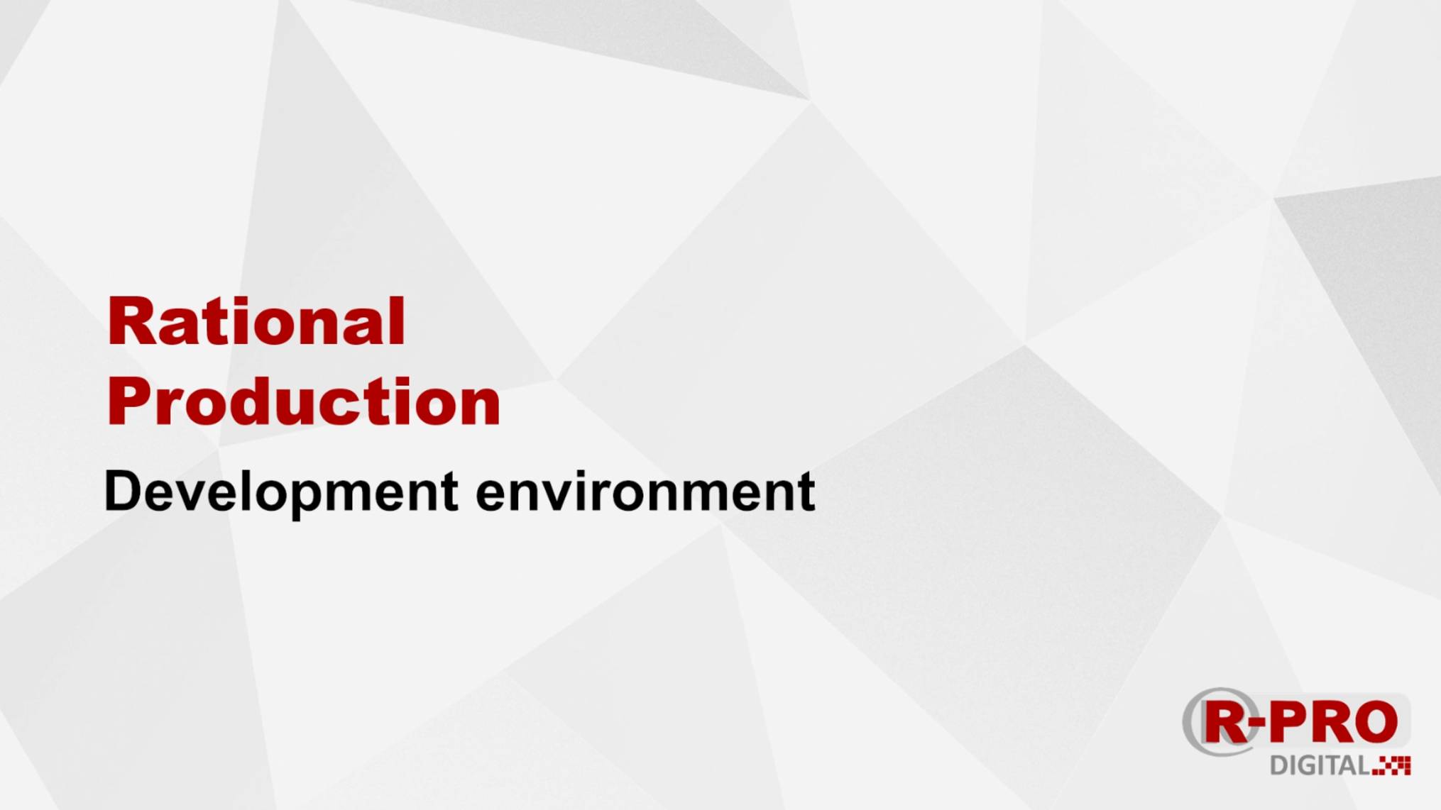 Development environment. Rational Production смотреть онлайн