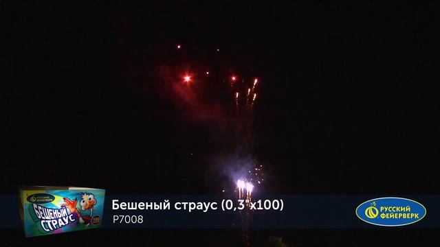 Р7008 Салют Бешеный страус (0,3х100) 1/24/1 (ДВУХУРОВНЕВЫЙ САЛЮТ) смотреть онлайн