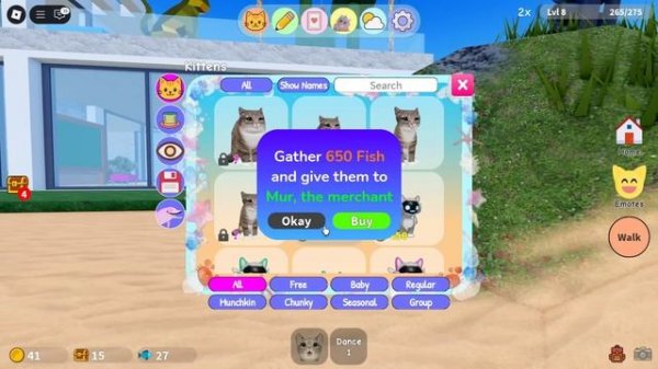 КИСИКИ ЛОВЯТ РЫБОК! Roblox Kitten Game