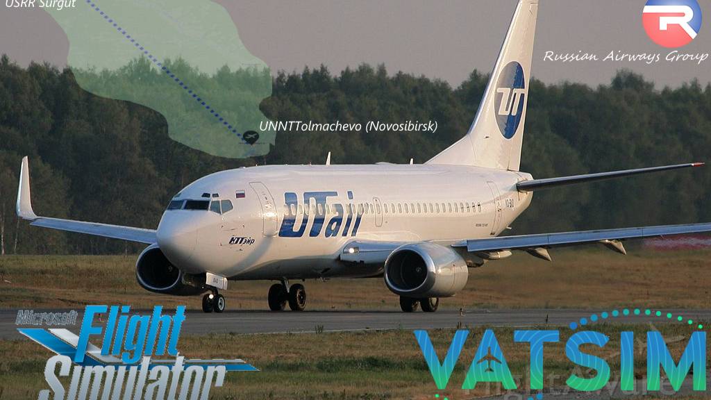 MSFS 2020/Surgut(USRR) - Tolmachevo (Novosibirsk) (UNNT)/PMDG B737/VATSIM/VAK Russian Airways Group