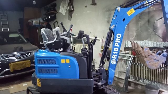 миниэкскаватор Rippa R18pro подсоединение гидролиний быстросьема