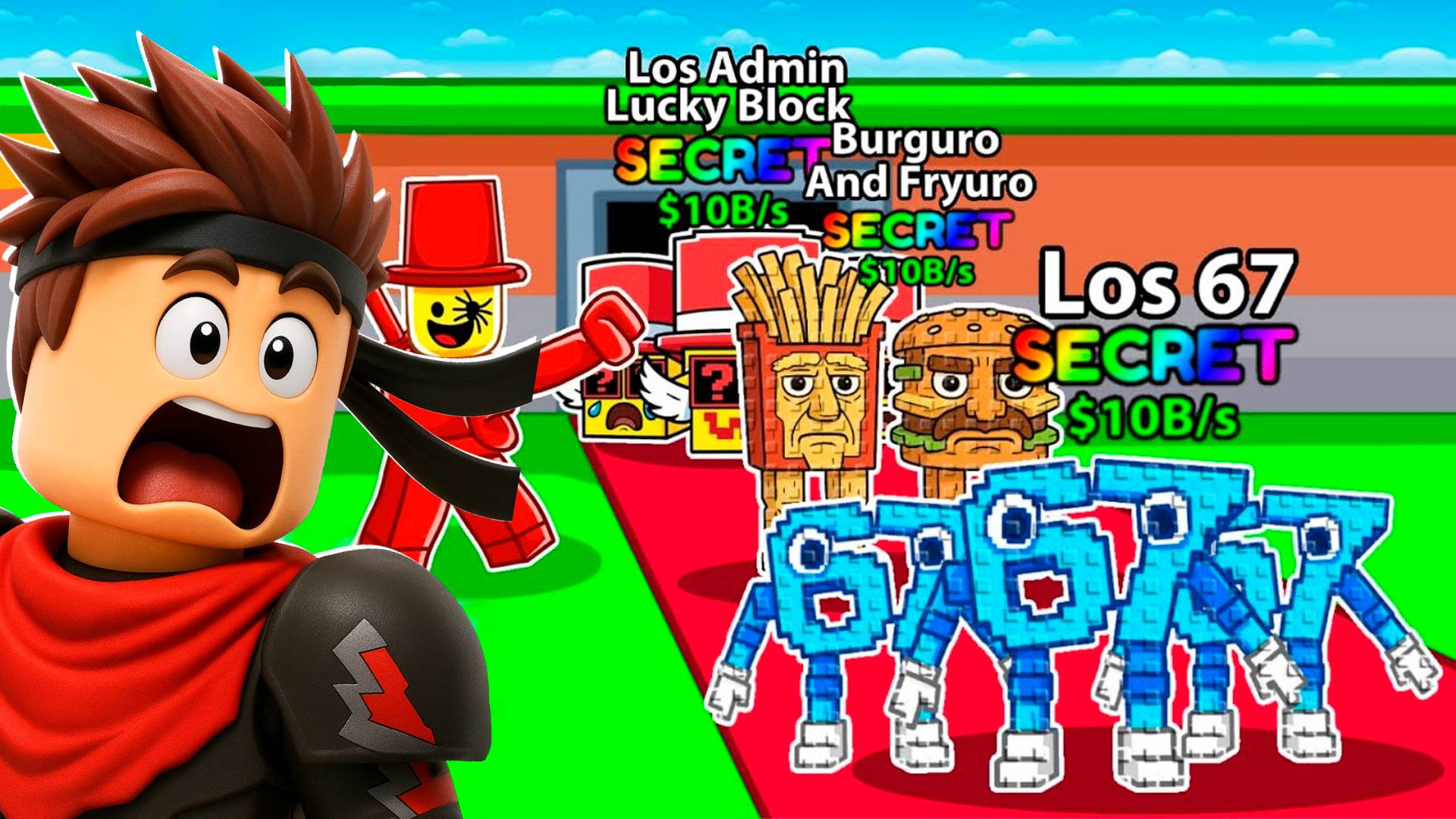 Админ Абьюз и 999 LOS LUCKY BLOCKS в обнове Steal a Brainrot Роблокс ! смотреть онлайн