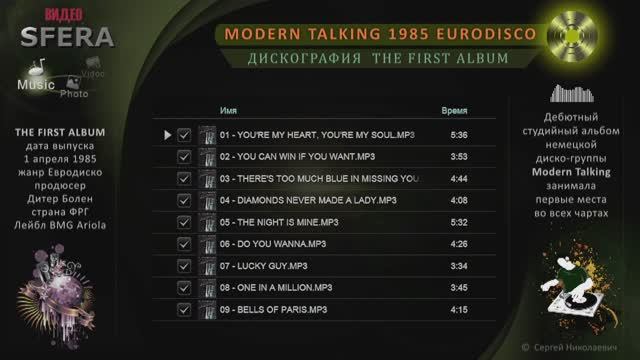 Modern Talking The First Album 1985 год слушать онлайн