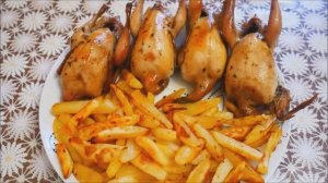 Рецепт запеченных ПЕРЕПЕЛОК со сливочным маслом Рецепт КАРТОФЕЛЯ ФРИ в духовке