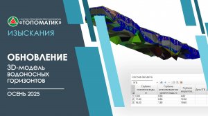 3D-модель водоносных горизонтов, осень 2025