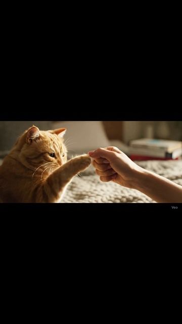 Наше с котом секретное рукопожатие 🤝 | Secret Handshake with my Cat #shorts #cute #pets
