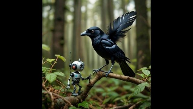 Робот и ворона