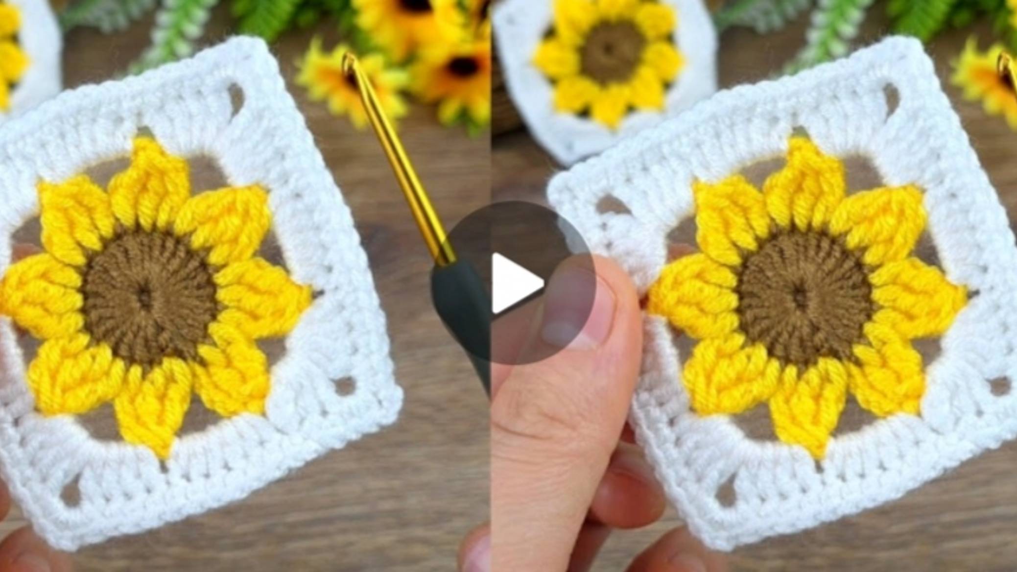 Квадратный мотив крючком #все_в_жизни_связано смотреть онлайн