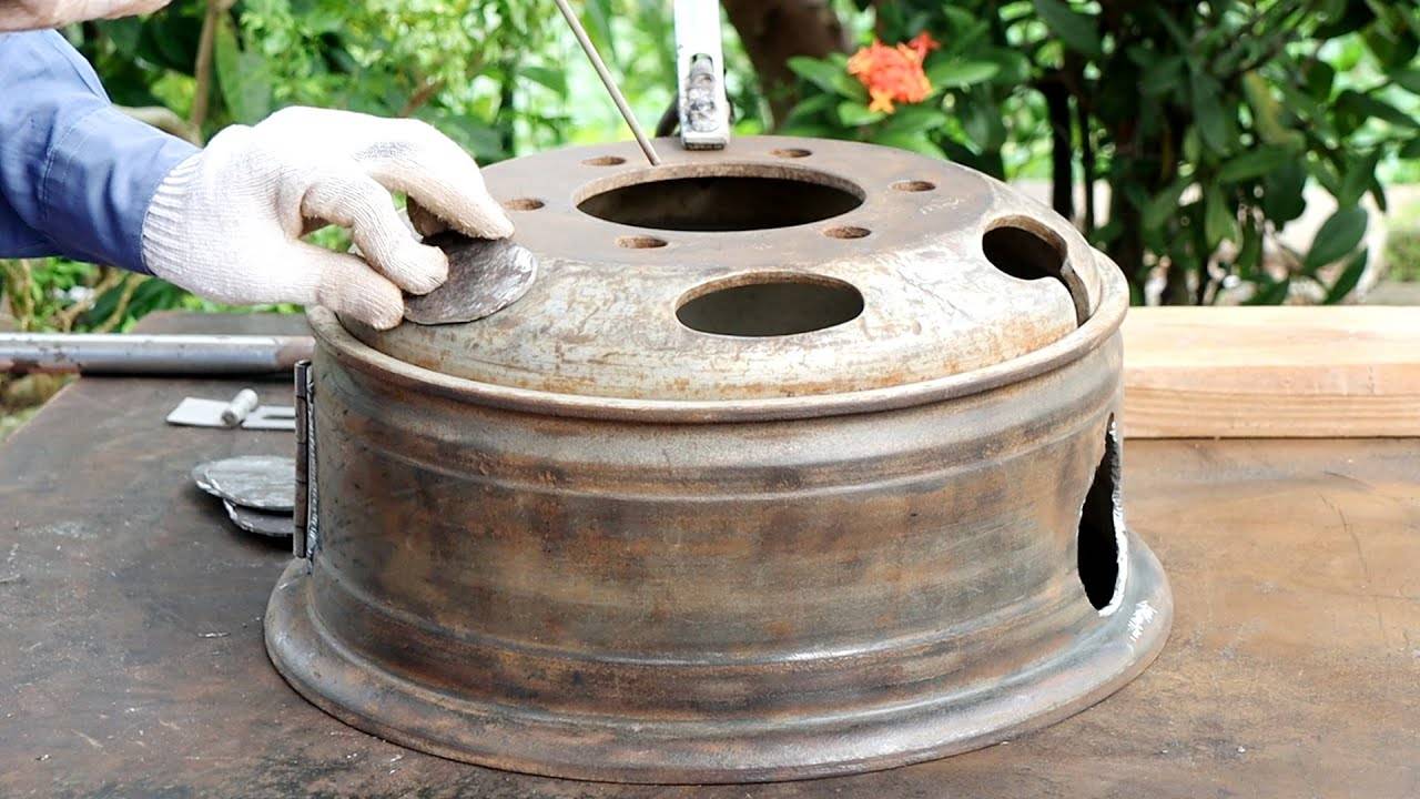 Самодельная печка и гриль из подручных материалов. смотреть онлайн