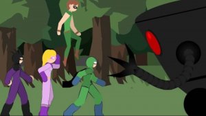 Омнидроид V.X 1 против Суперов (Суперсемейка) | Stick Nodes