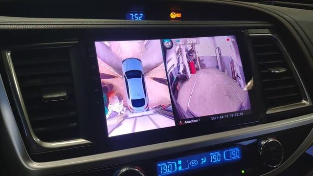 3D система кругового обзора для Toyota Highlander смотреть онлайн