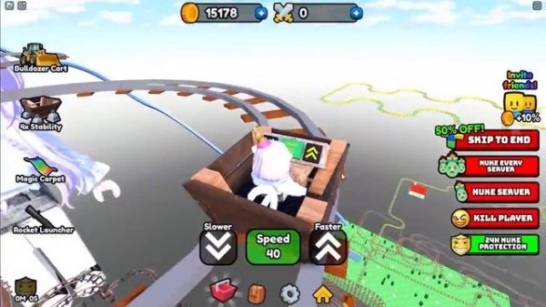 ДОЕХАЛИ ДО СЕБЯ НА ВАГОНЕТКЕ! Roblox cart ride into yourself