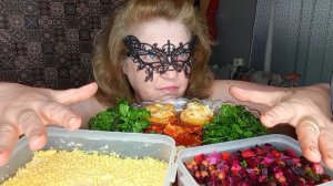 "САЛАТ НАЛИМ И ВИНЕГРЕТ ВОТ И ЗАВТРАКА СЕКРЕТ" МУКБАНГ/ЕДАНАКАМЕРУ/