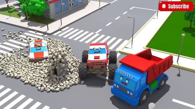 Мультики про машинки экскаватор погрузчик трактор полицейская пожарная смотреть онлайн