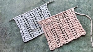 Узор в 2 ряда 💥 Очень лёгкий ажурный узор для начинающих и не только