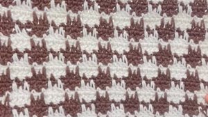 Жаккард. Узор крючком двухцветный.