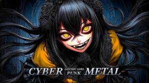 Dark Gothic Girl – Cyberpunk glitch Metal / Fading Amber Smile / Study & Focus Music