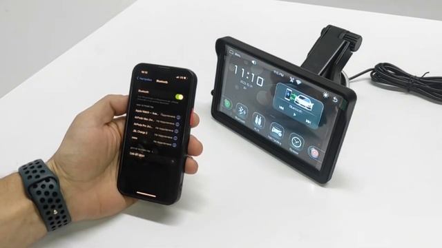 Carplay 7" сенсорный IPS монитор - подключение Carplay смотреть онлайн