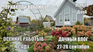 Привезли вагонку | Осенние работы в саду | Дачный влог 27-28 сентября