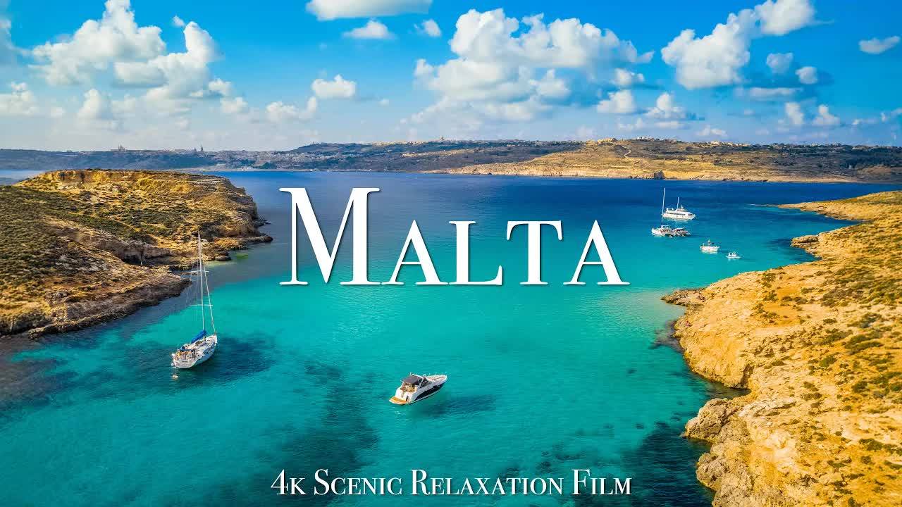Malta 4K - Scenic Relaxation Film With Calming Music смотреть онлайн
