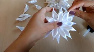 Астры из лент. Канзаши. Идеи рукоделия