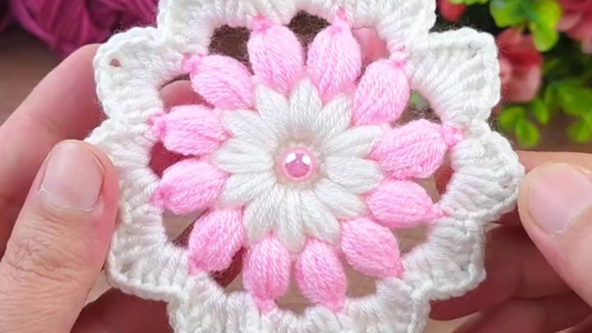 Круглый мотив крючком #всевжизнисвязано #вязаниекрючком смотреть онлайн