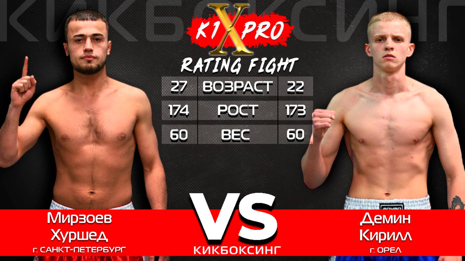 Кикбоксинг | Хуршед Мирзоев Vs Кирилл Демин — профессиональные поединки K1 25.05.25 | К1XPRO
