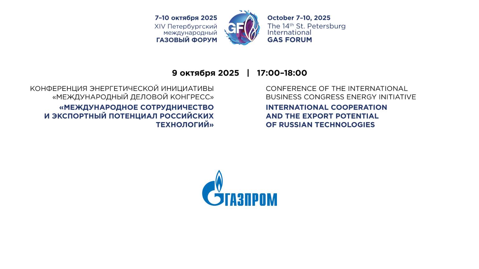 CONFERENCE OF THE INTERNATIONAL BUSINESS CONGRESS ENERGY INITIATIVE