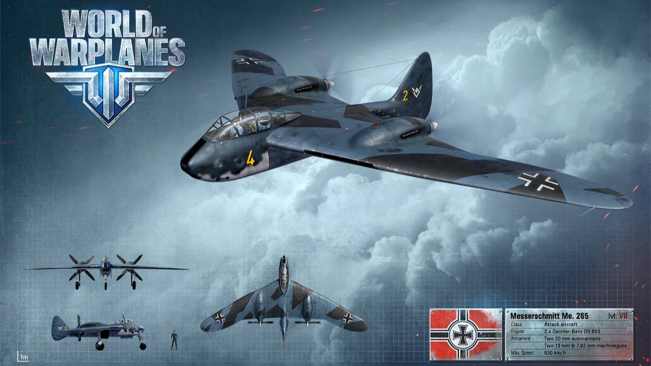 World of Warplanes: Me 265 "Истребительно-штурмовой бой". смотреть онлайн