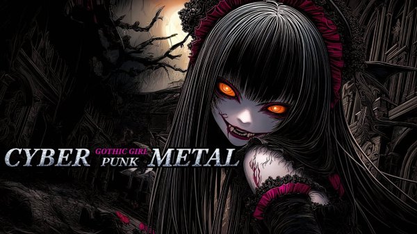 Dark Gothic Girl – Cyberpunk glitch Metal / Study, Focus & Game BGM