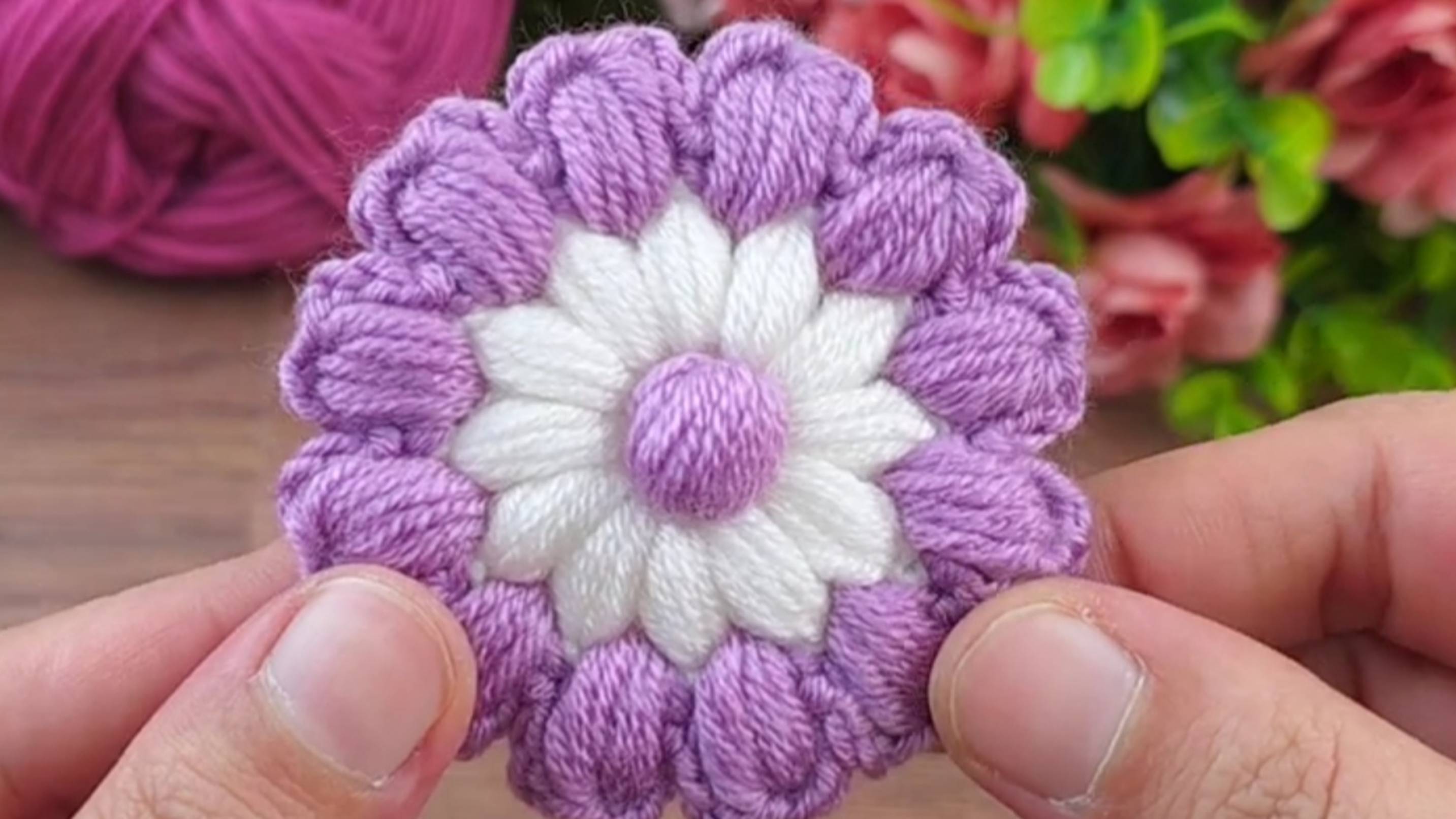 Круглый мотив крючком #всевжизнисвязано #вязаниекрючком смотреть онлайн