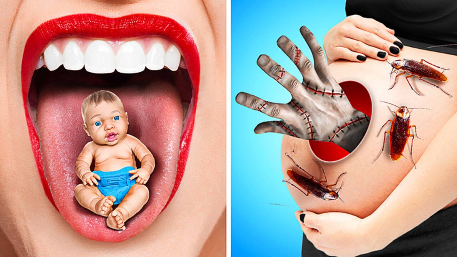 Беременный зомби в реальной жизни 🧟♀️ Забавные хитрости и ситуации 😂 смотреть онлайн