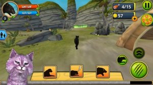 СИМУЛЯТОР дикой КОШКИ ПАНТЕРЫ #1 развлекательное видео говорящая КОШКА ЛАНА играет