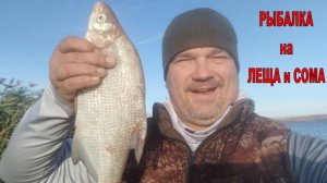 РЫБАЛКА на СОМА и ЛЕЩА. на водохранилище