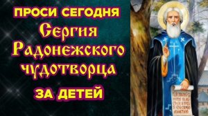 Проси сегодня Сергия Радонежского Чудотворца за детей о даровании мудрости и защите от врагов