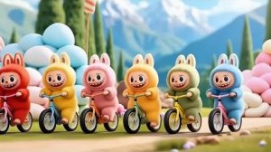 Лабубу на велосипедах. Песня Лабубу