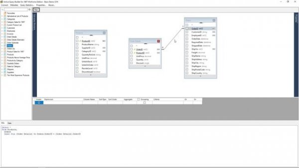 Build Your First SQL SELECT Query Visually with Active Query Builder | Softwarelead for AQB