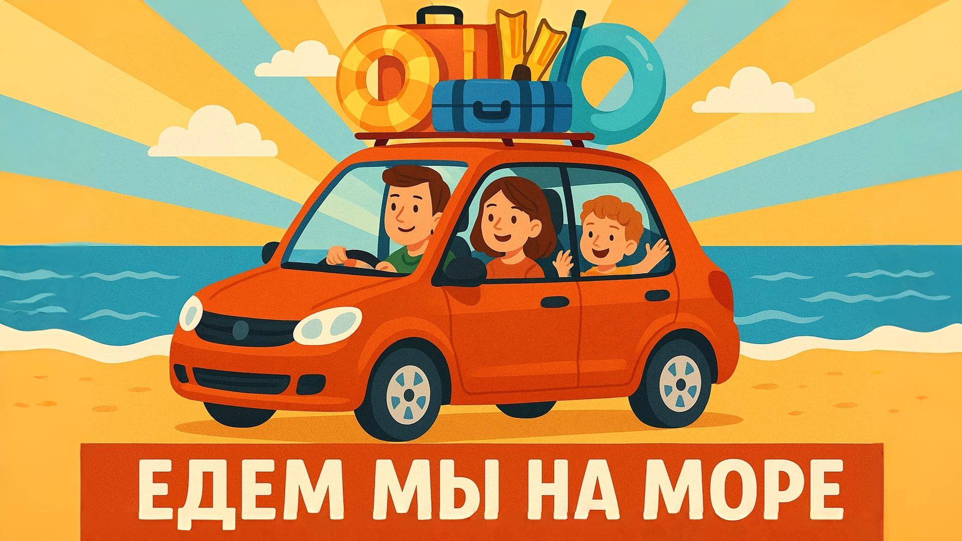 ЕДЕМ МЫ НА МОРЕ. Бип Бип. Веселая песенка для детей смотреть онлайн