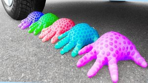 Мультики для малышей и детей. Машина против ярких перчаток. Смотреть онлайн залипалки для детей.