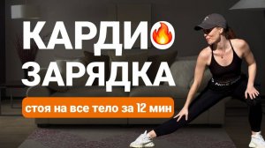 КАРДИО ЗАРЯДКА без прыжков _  высокоинтенсивная тренировка _ 12 минут @azaliya_fit