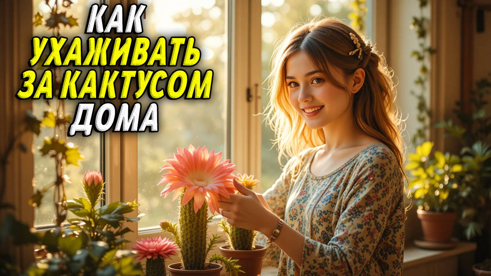Как ухаживать за кактусом в домашних условиях смотреть онлайн