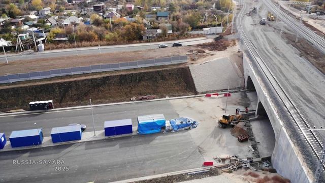 Строительство тоннеля под ж/д путями - станция Дачная / автомагистраль Центральная / Самара / Russia