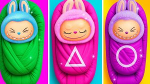 Лабубу стала Мамой в Squid Game 3! Поделки для кукол ЛОЛ ОМГ!