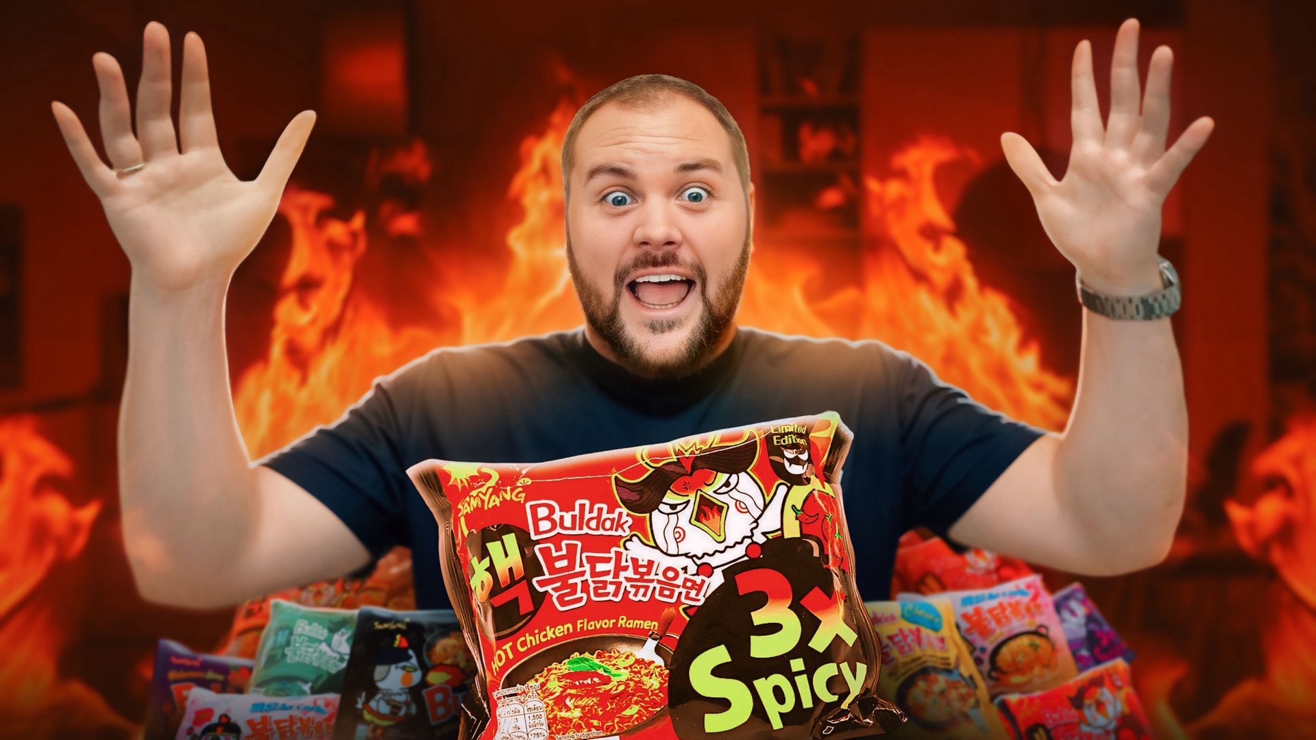 САМАЯ ОСТРАЯ ЛАПША В МИРЕ / Пробую Лапшу Булдак смотреть онлайн