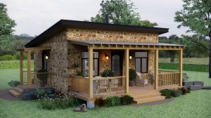 Невероятный уютный дом 7x6 м! 🤯 Всего 42 м², а внутри есть ВСЁ для комфортной жизни